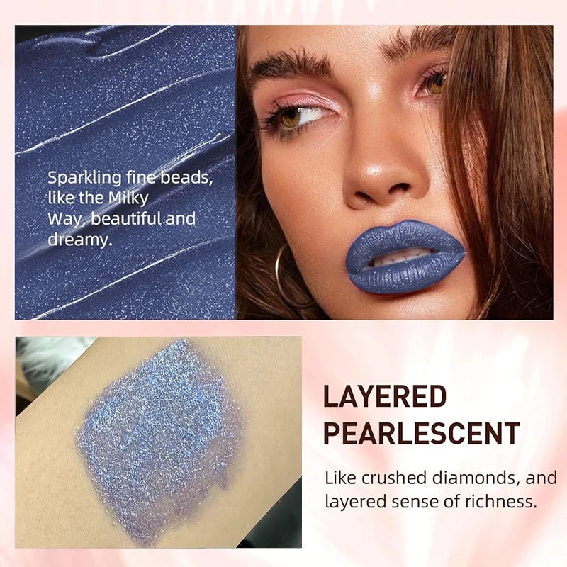 15 Color Glitter Liquid Lipsticks Shimmer Shiny Lipgloss Pearlescent Lip Tint Waterproof Long Lasting Matte Diamond Lips Glaze - ApolloX