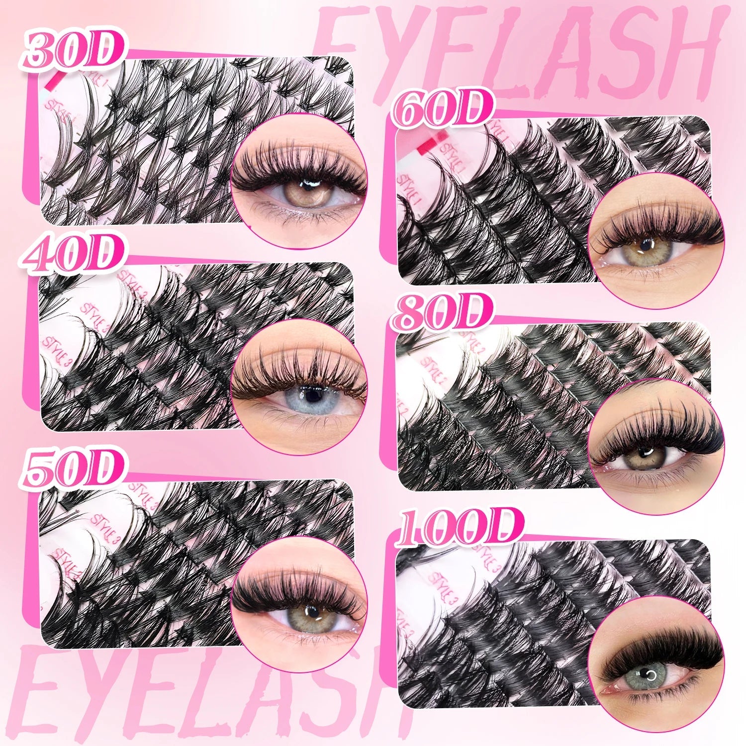 320/600/790 Cluster Lashes Kit – Daily & Party Essential with Mix - and - Match Lengths! Perfect for Effortless Glam Anytime - ApolloX