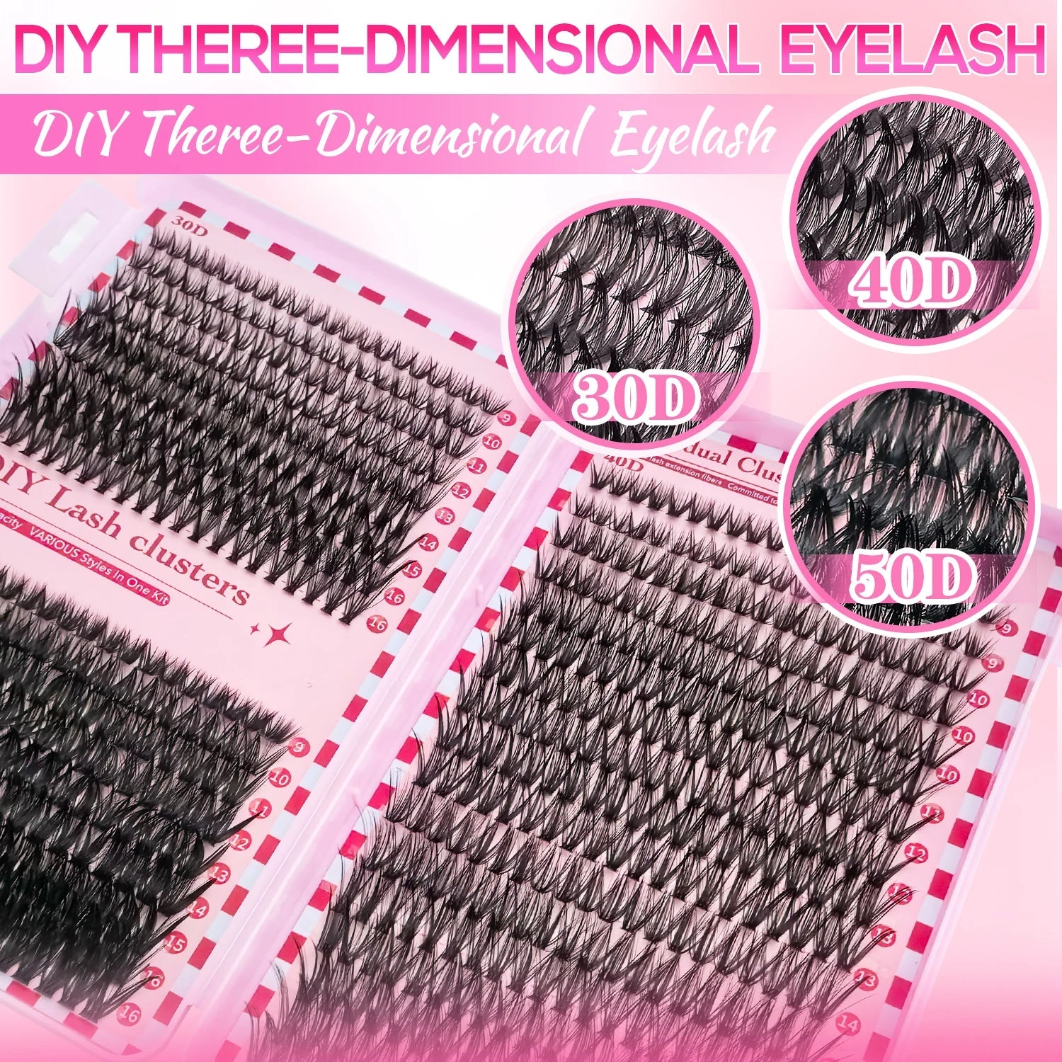 320/600/790 Cluster Lashes Kit – Daily & Party Essential with Mix - and - Match Lengths! Perfect for Effortless Glam Anytime - ApolloX