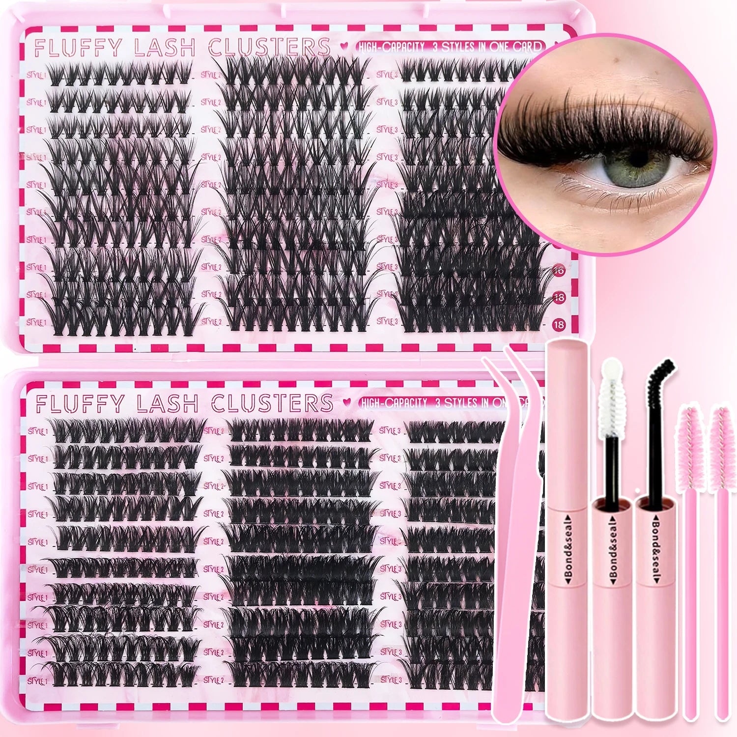 320/600/790 Cluster Lashes Kit – Daily & Party Essential with Mix - and - Match Lengths! Perfect for Effortless Glam Anytime - ApolloX