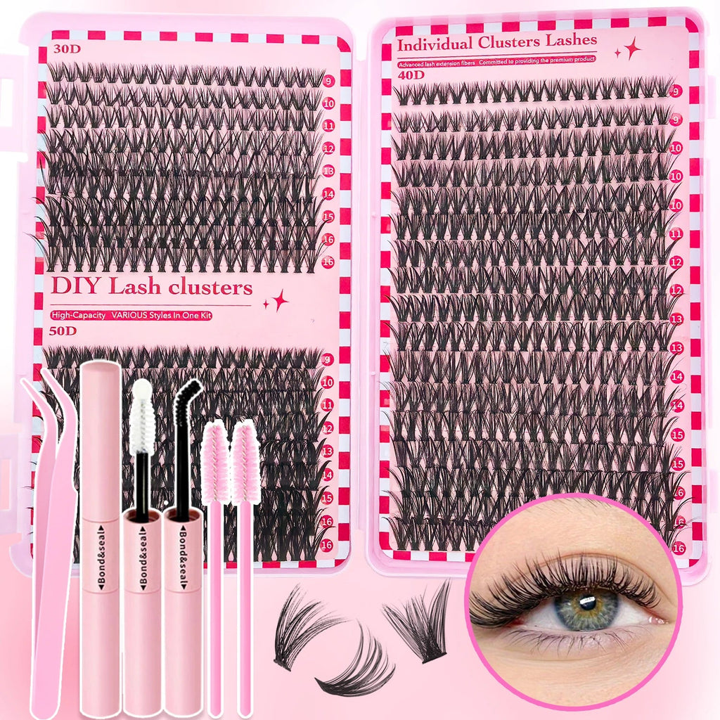 320/600/790 Cluster Lashes Kit – Daily & Party Essential with Mix - and - Match Lengths! Perfect for Effortless Glam Anytime - ApolloX