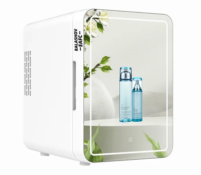 4L Mini Refrigerator Beverage Camping Cosmetics Portable Small Mirror Refrigerators for Room Student Dormitory Makeup 110V/220V - ApolloX