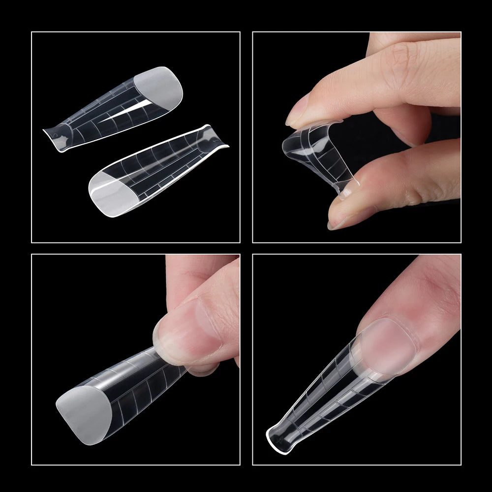 TP 145pcs Matte Duet System Nail Dual Forms for Poly Nail Gel Clear Top Molds Builder Extension Full Cover Fake Tips Tools