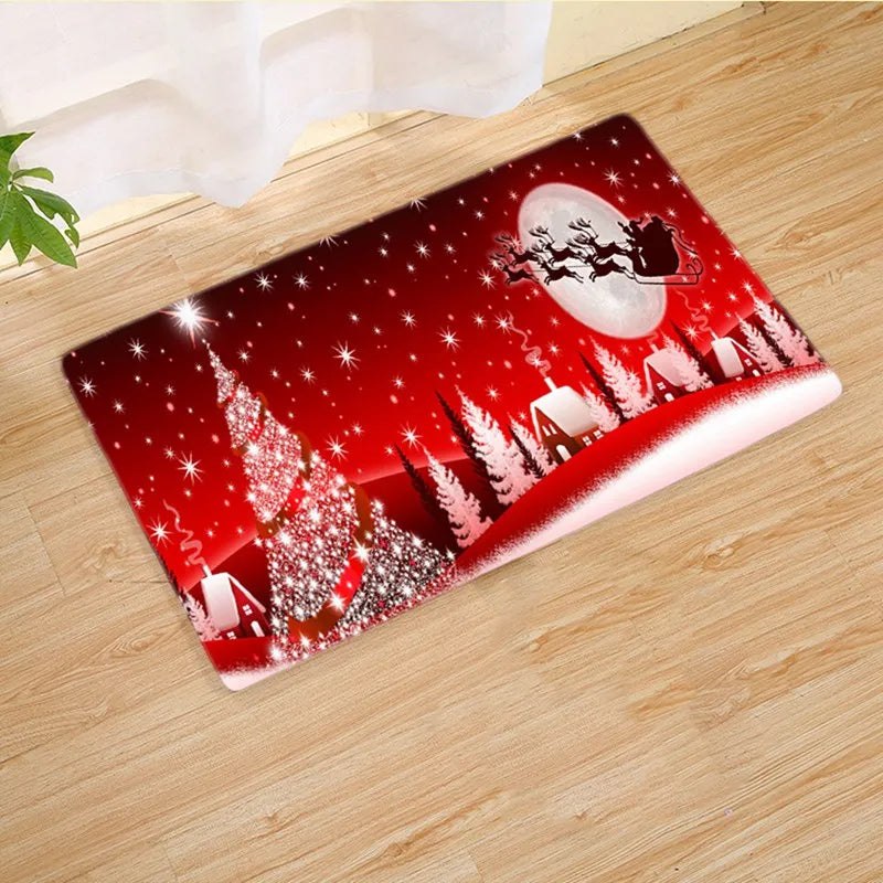 Christmas Door Mat Santa Claus Outdoor Carpet Merry Christmas Decorations For Home 2025 Navidad Xmas Ornament New Year 2026