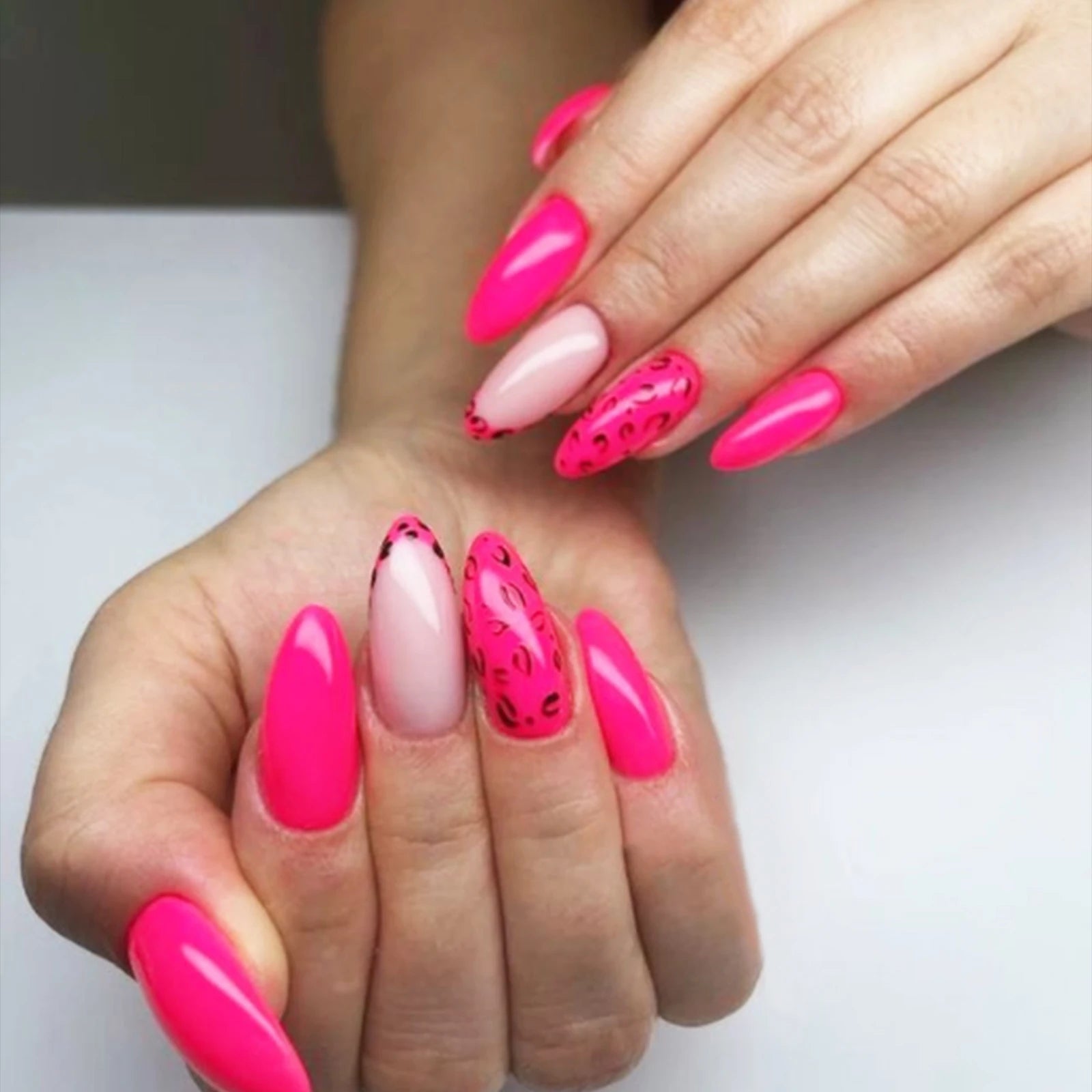 NEW Stiletto Coffin Clear Dual Forms False Tips Quick Building Gel Mold Nail System Full Cover Nail Extension Forms Top