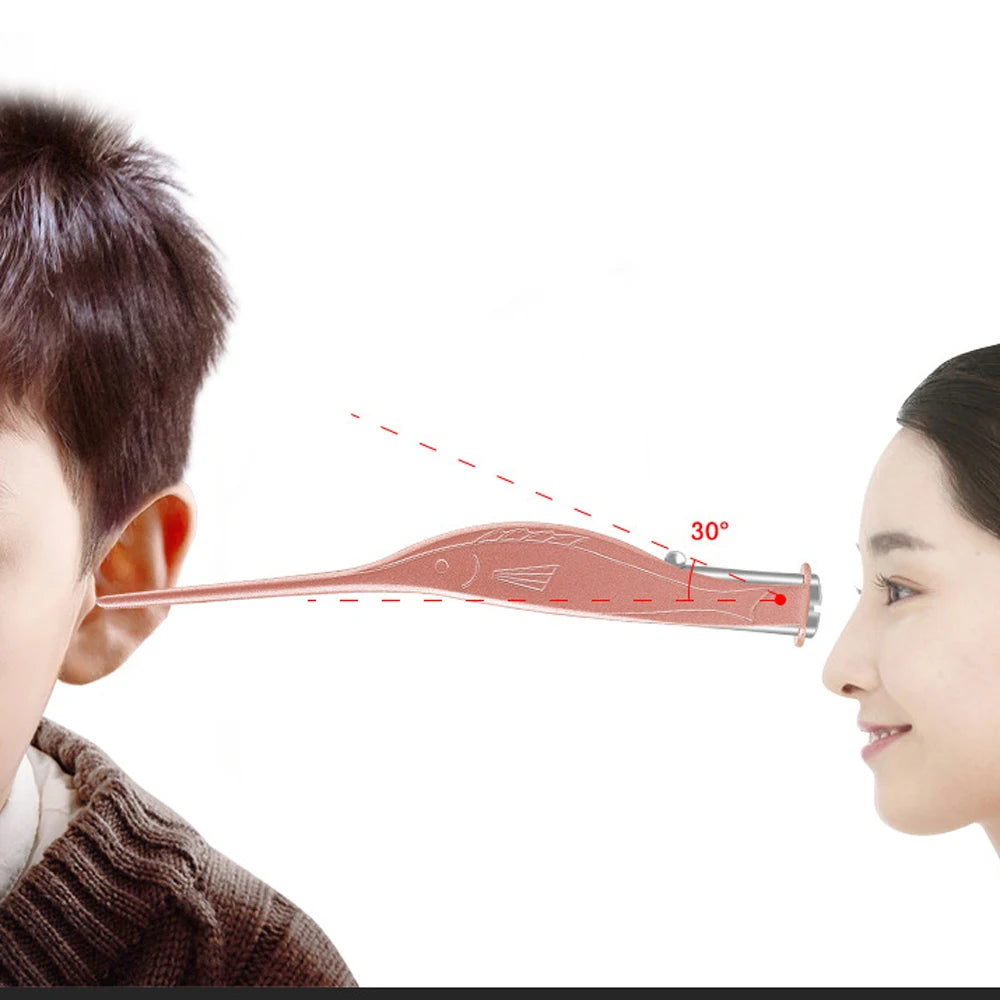 Baby Ear Cleaner Spoon LED Flash Light Ear Wax Curette Picker Visual Children Earpick Eer Wax Dig Remover Nose 2pc siliconespoon