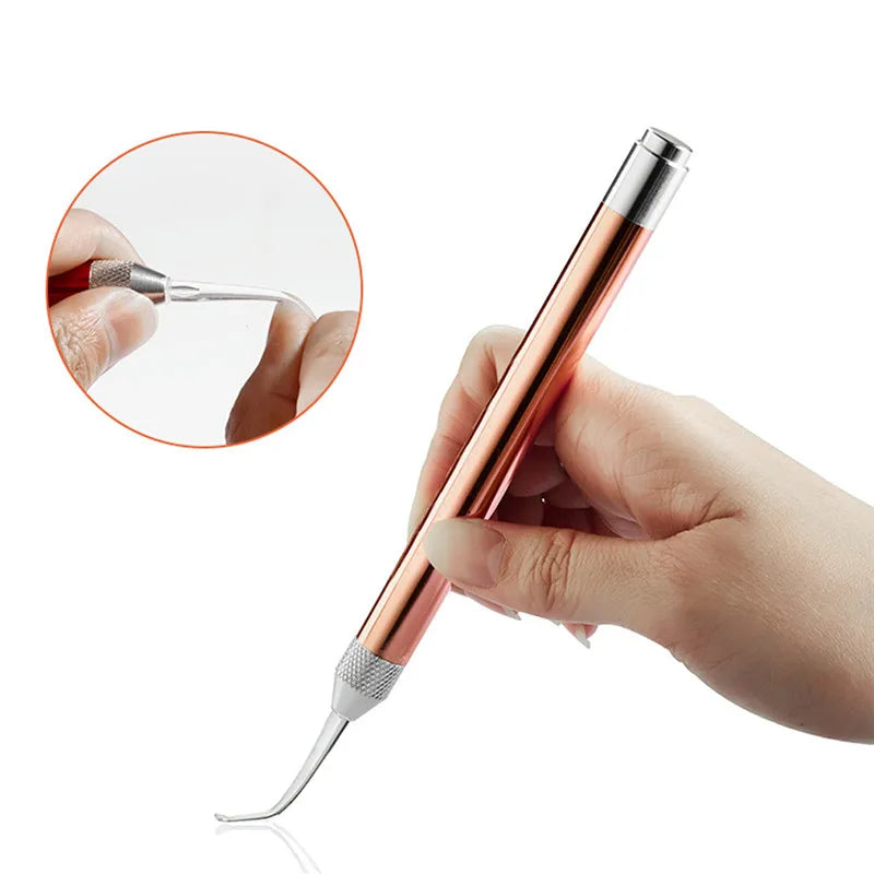 Baby Ear Cleaner Spoon LED Flash Light Ear Wax Curette Picker Visual Children Earpick Eer Wax Dig Remover Nose 2pc siliconespoon