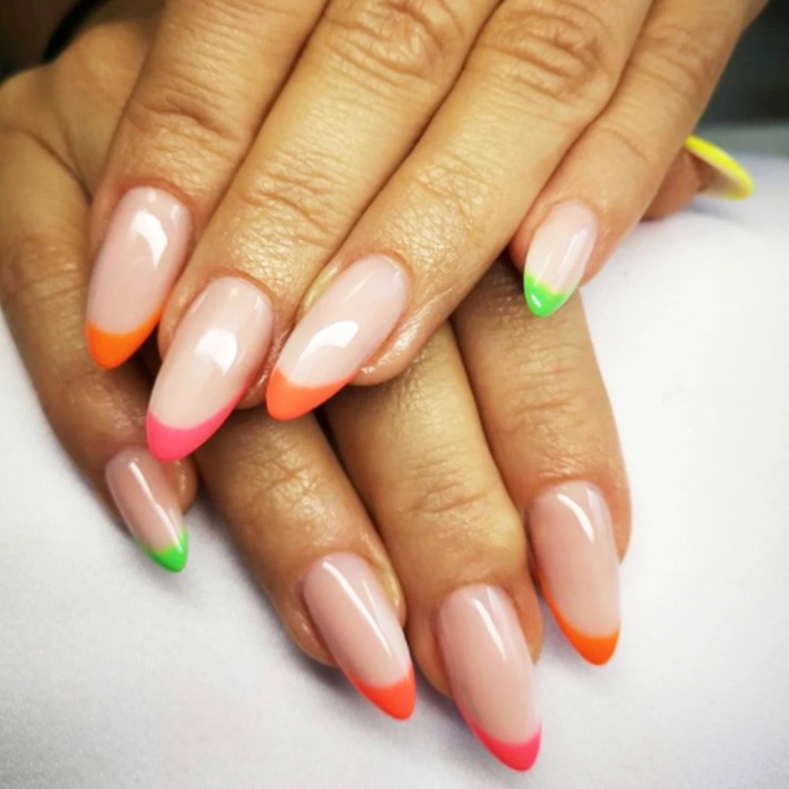 NEW Stiletto Coffin Clear Dual Forms False Tips Quick Building Gel Mold Nail System Full Cover Nail Extension Forms Top