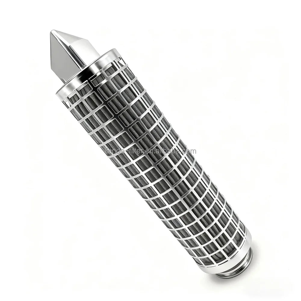 LIANDA Customized 304 316 Stainless Steel Filter Mesh Cylindrical Perforated Metal Mesh Cartridge Filter Wire Mesh Filter