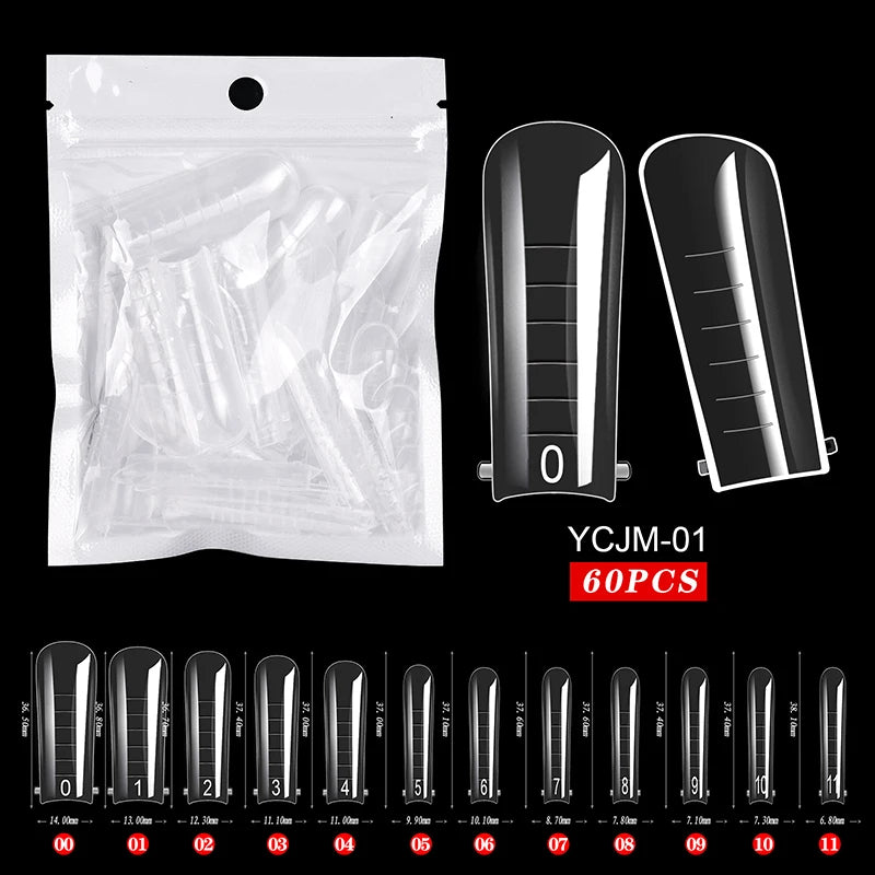 Extension False Nails Art Tips Acrylic Fake Finger Gel Polish Mold Sculpted Full Cover Press on Nails Manicures Accessories Tool