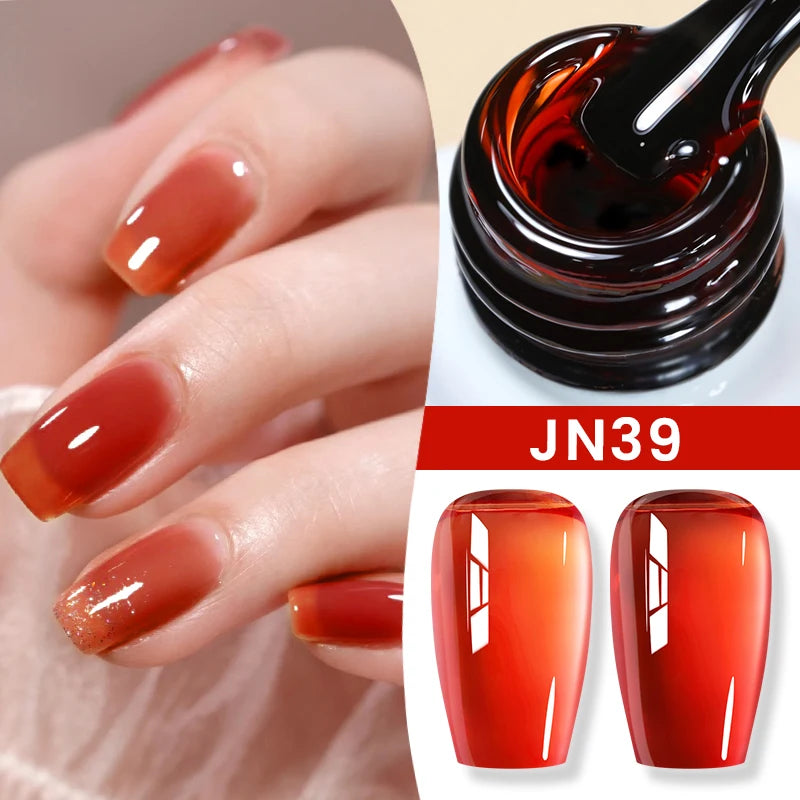 BORN PRETTY 10ml Jelly Nude Gel Nail Polish 50 Colors Semi Transparent Nail Art Nail Supplies Soak off UV LED Nails Gel Varnish