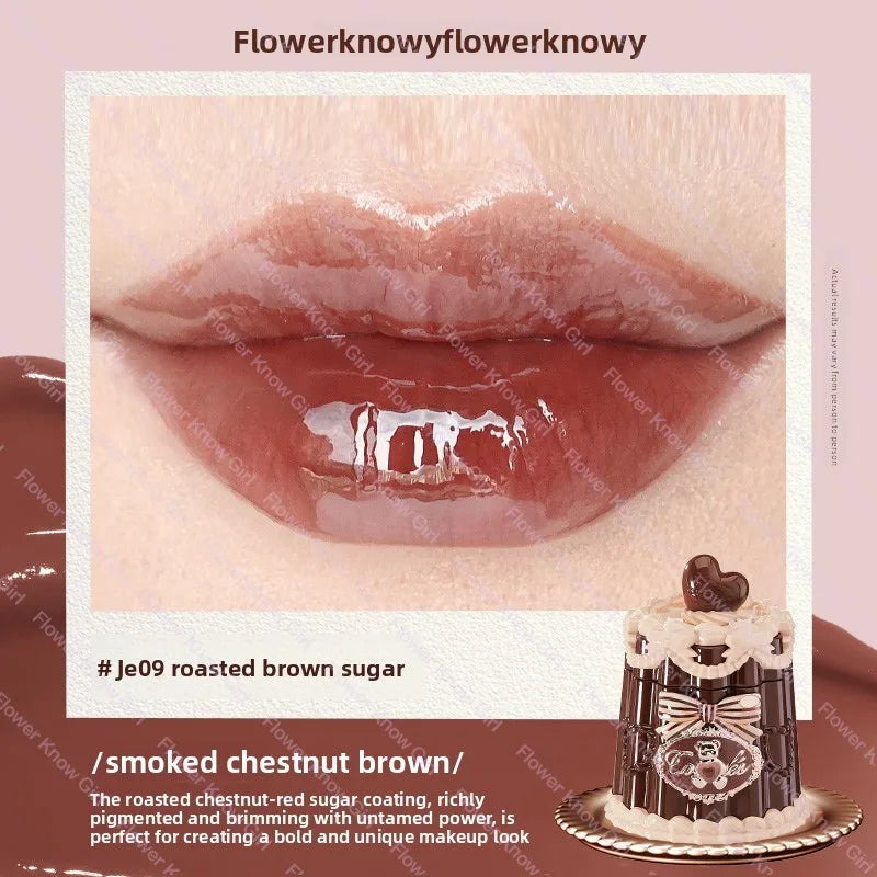 Flower Knows Strawberry Rococo Series Cloud Lip Cream Lip Gloss Long Lasting Velvet Lip Tint Lipstick for Women Cosmetic