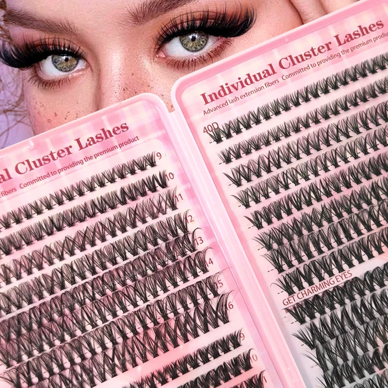 DIY False Eyelash 30D40D50D Mixed Individual Lash Clusters (you can choose single lash or lash with applicators) 9-16mm Mixed