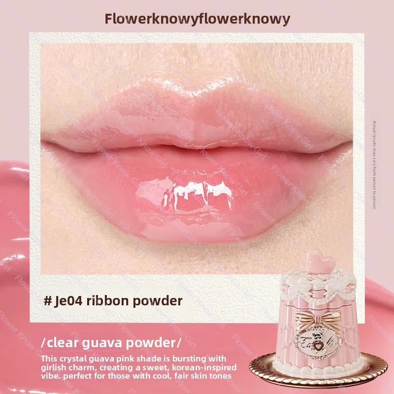 Flower Knows Strawberry Rococo Series Cloud Lip Cream Lip Gloss Long Lasting Velvet Lip Tint Lipstick for Women Cosmetic