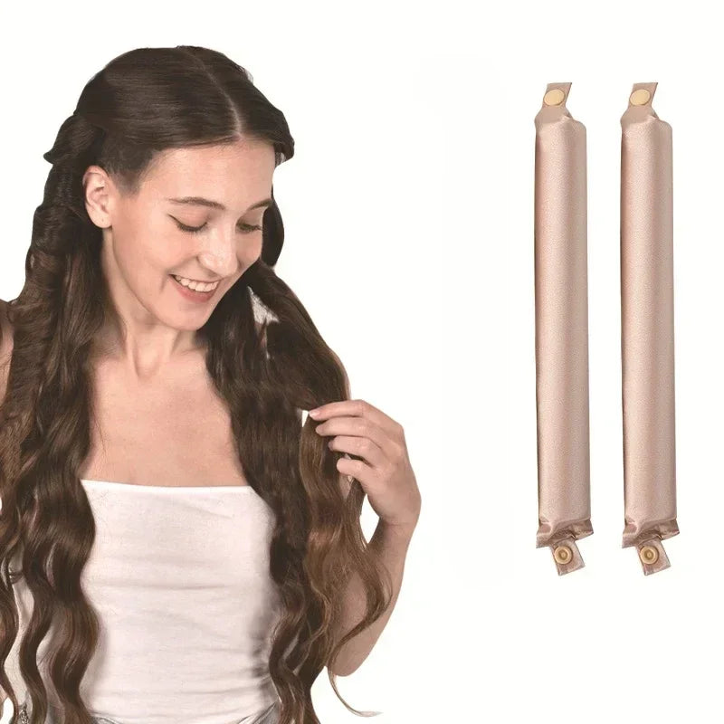 Heatless Hair Curler Curling Rod Headband No Heat Hair Rollers Satin Lazy Curls Soft Curlers Sleeping Flexi Rods Styling Tools