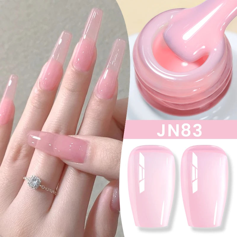 BORN PRETTY 10ml Jelly Nude Gel Nail Polish 50 Colors Semi Transparent Nail Art Nail Supplies Soak off UV LED Nails Gel Varnish