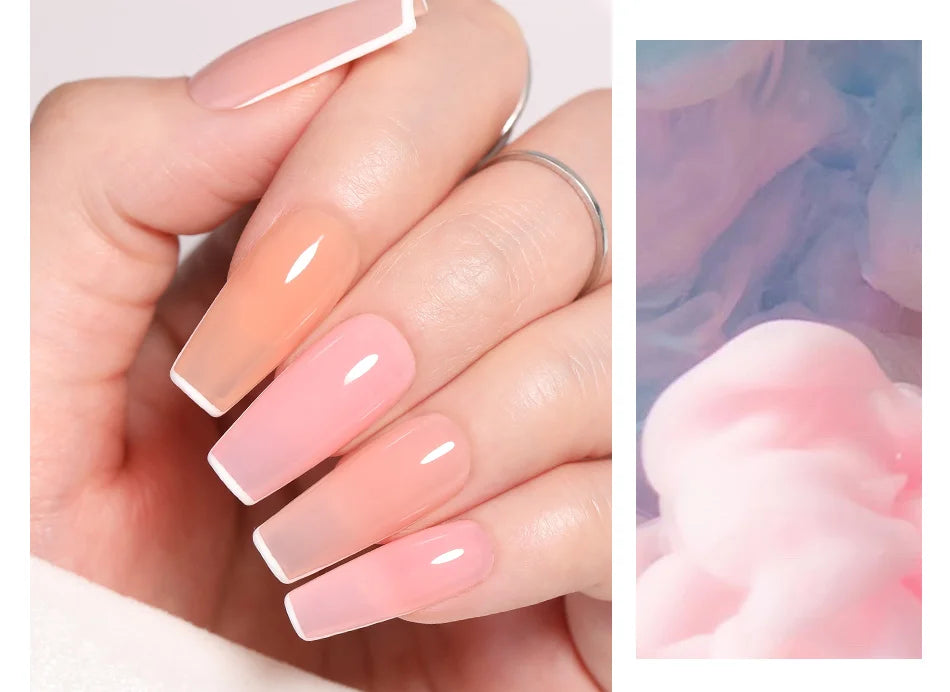 BORN PRETTY 10ml Jelly Nude Gel Nail Polish 50 Colors Semi Transparent Nail Art Nail Supplies Soak off UV LED Nails Gel Varnish