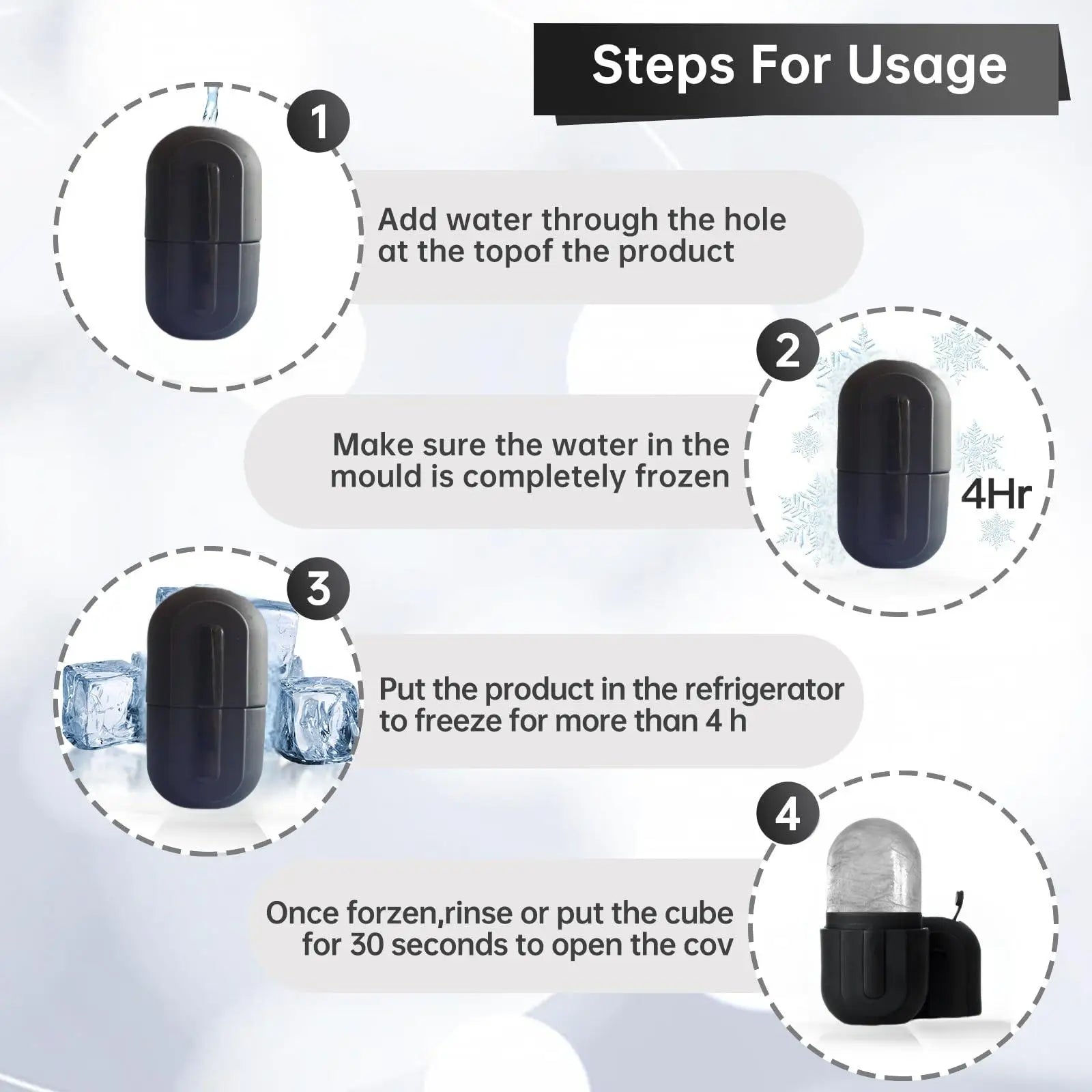 Silicone Ice Roller for Face Beauty Skin Care Tools Face Lifting Contouring Facial Massager Reusable Ice Cube Trays