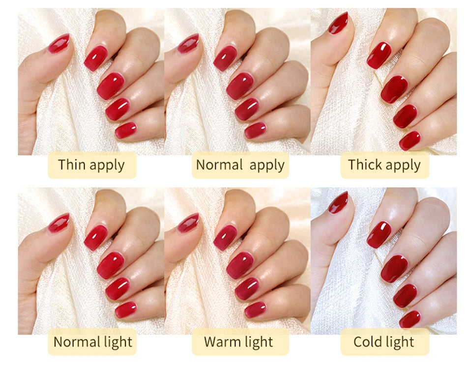 BORN PRETTY 10ml Jelly Nude Gel Nail Polish 50 Colors Semi Transparent Nail Art Nail Supplies Soak off UV LED Nails Gel Varnish