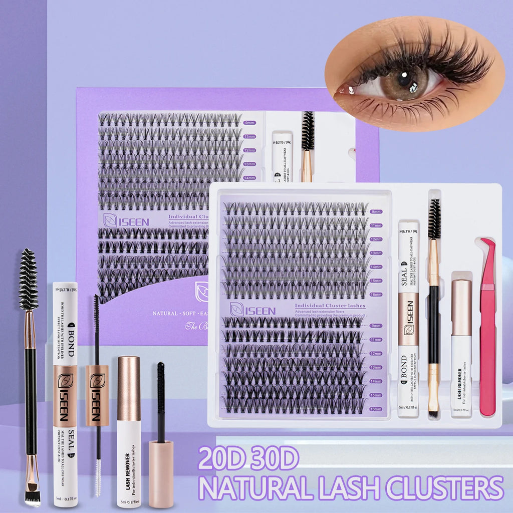 Individual Lashes Cluster C Curl Mix Lash Clusters 3D Wispy DIY Eyelash Extension Resuable Natural Lashes Eyelash Book