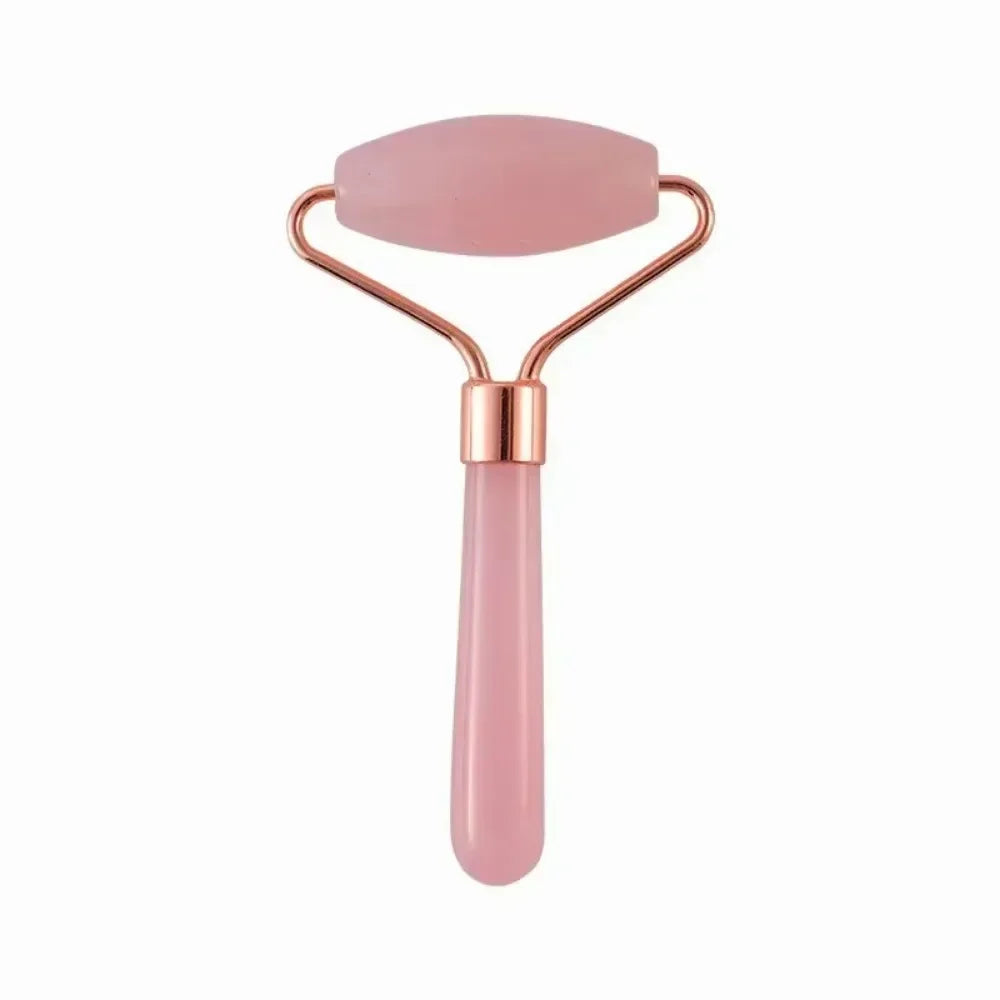 Natural Resin Jade Roller Gua Sha Scraper Set Double Chin Remover Facial Roller Pink Guasha Face Lift Massager Wrinkle Tools