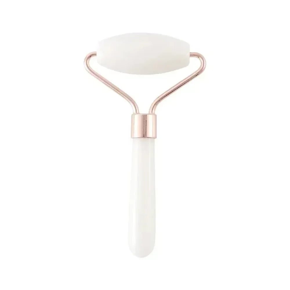 Natural Resin Jade Roller Gua Sha Scraper Set Double Chin Remover Facial Roller Pink Guasha Face Lift Massager Wrinkle Tools