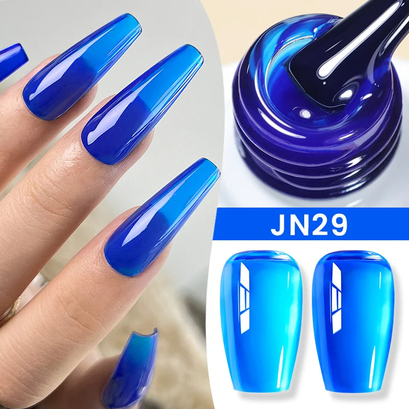 BORN PRETTY 10ml Jelly Nude Gel Nail Polish 50 Colors Semi Transparent Nail Art Nail Supplies Soak off UV LED Nails Gel Varnish