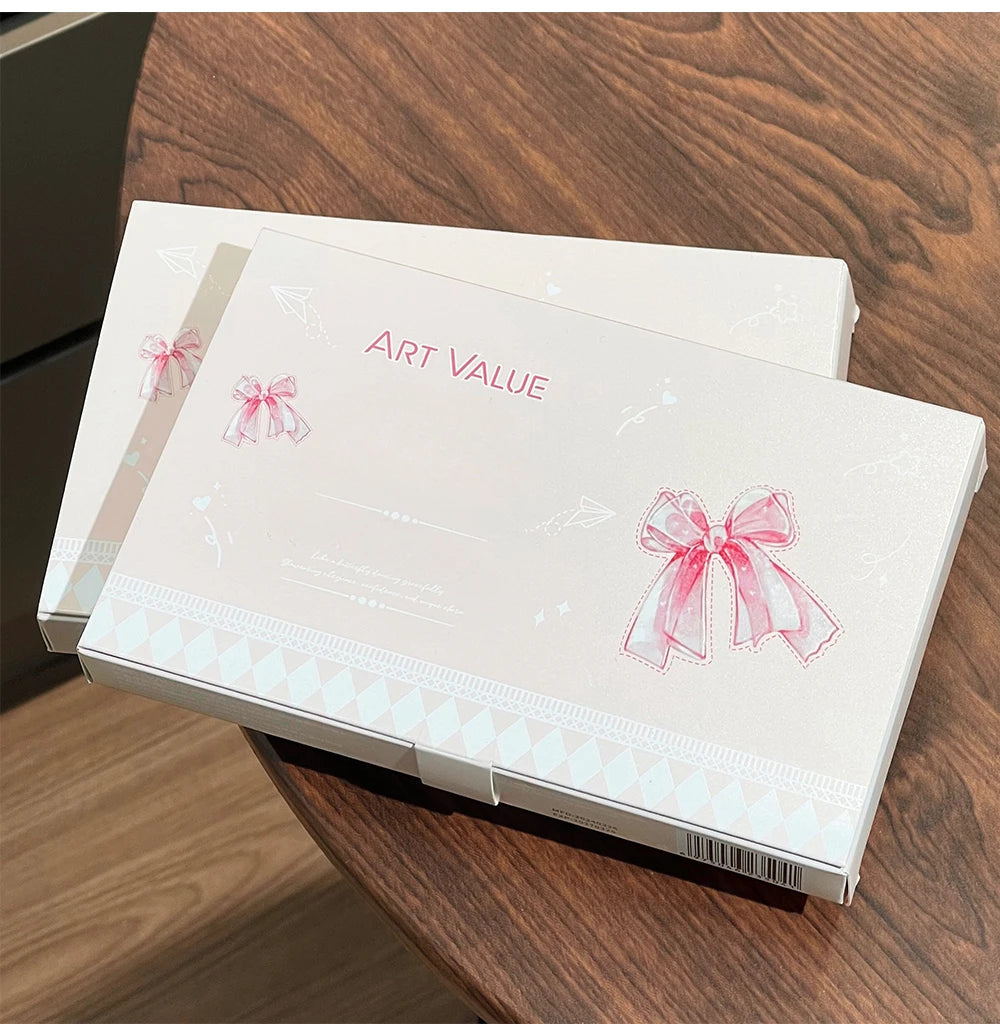 Art Value Butterfly Dance Color Box Four Lip Glaze Blush Set Necklace Lip Mud Blush Set