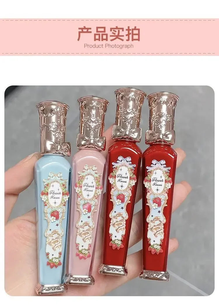 Flower Knows Strawberry Rococo Series Cloud Lip Cream Lip Gloss Long Lasting Velvet Lip Tint Lipstick for Women Cosmetic