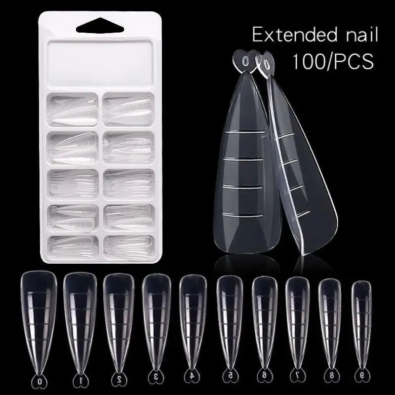 Acrylic Top Forms For Nail Extension UV Gel Quick Building Mold Tips Press On Nails Full Cover False Nails Manicure Accessories