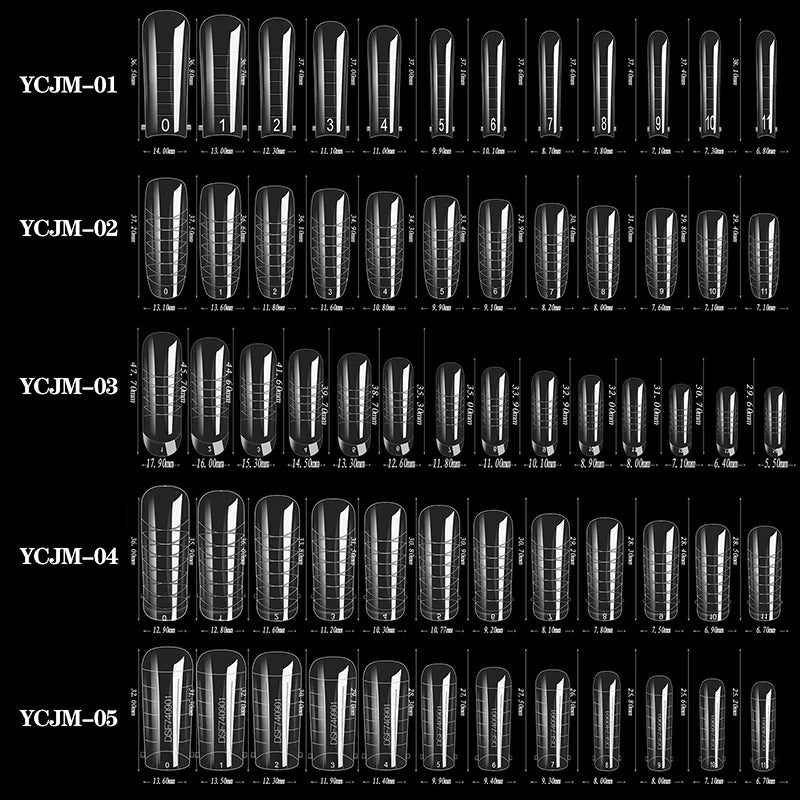 Extension False Nails Art Tips Acrylic Fake Finger Gel Polish Mold Sculpted Full Cover Press on Nails Manicures Accessories Tool