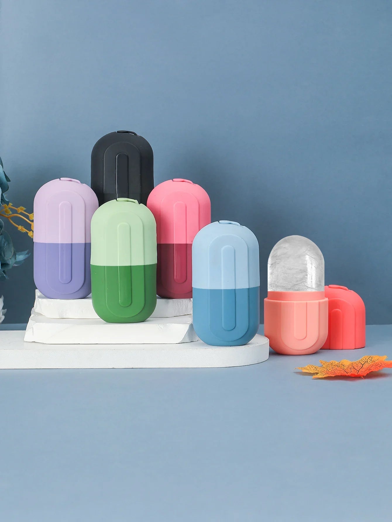 Ice roller mold, facial massager for skincare - Reusable silicone ice mold, keeps skin fresh and cool