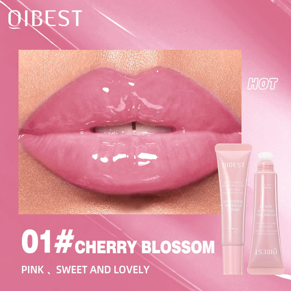 QIBEST Crystal Lip Balm Moisturizing Lip Gloss Oil Jelly Lipgloss Long Lasting Liquid Lipstick Hydrating Tinted Lip Serum Makeup