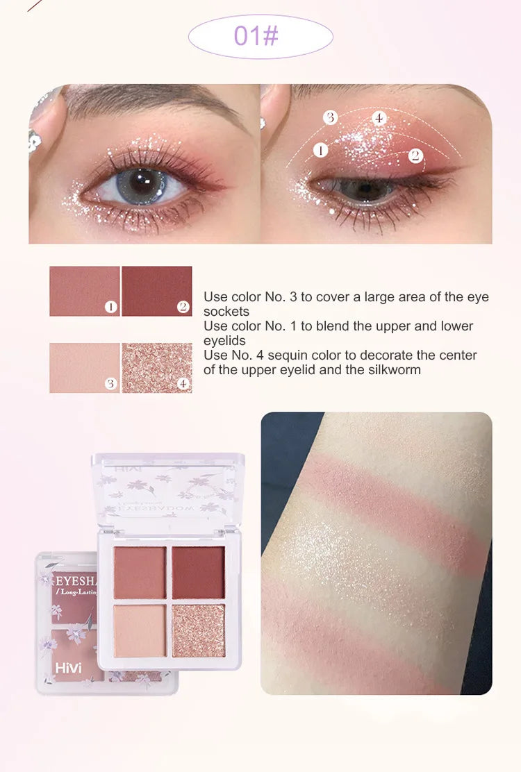 8-Piece Beauty Set with Lipstick, Concealer, Eyeshadow, Eyebrow, and Blush Makeup