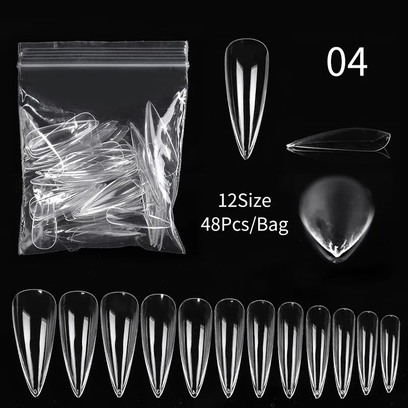 Extension False Nails Art Tips Acrylic Fake Finger Gel Polish Mold Sculpted Full Cover Press on Nails Manicures Accessories Tool