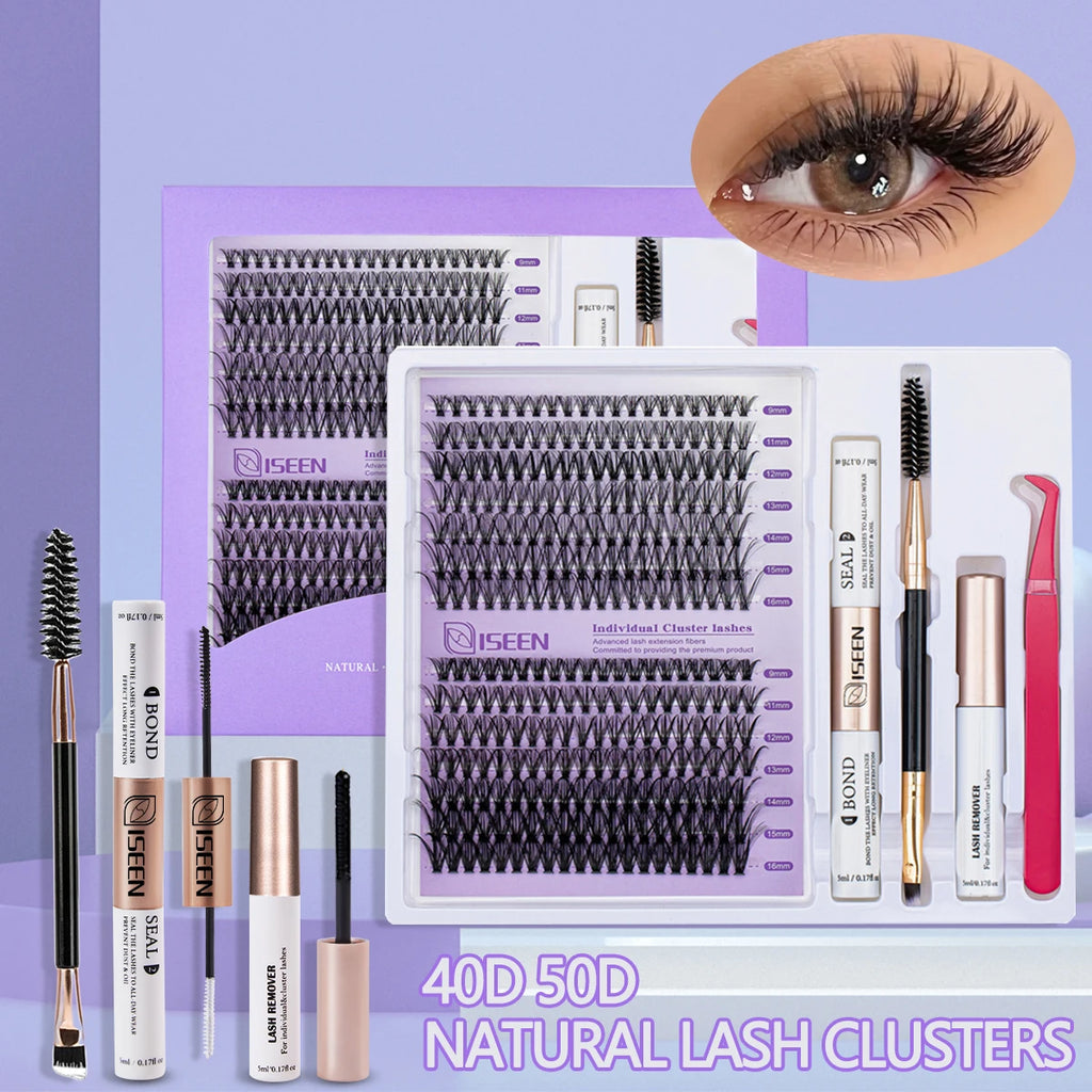 Individual Lashes Cluster C Curl Mix Lash Clusters 3D Wispy DIY Eyelash Extension Resuable Natural Lashes Eyelash Book