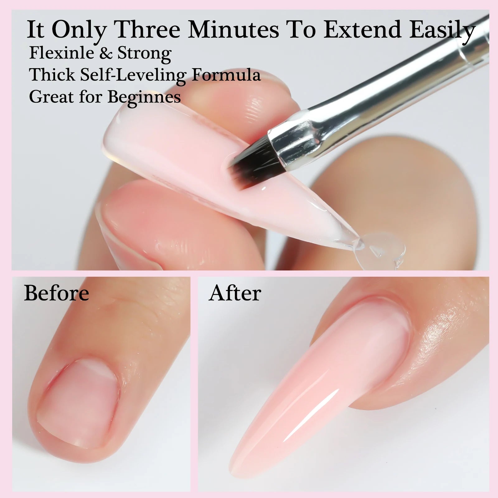 1Jar 150g Poly Nail Gel UV LED Cured Builder Nail Gel Acrylic Crystal Nail Extension Gel For Nails DIY At Home Salon