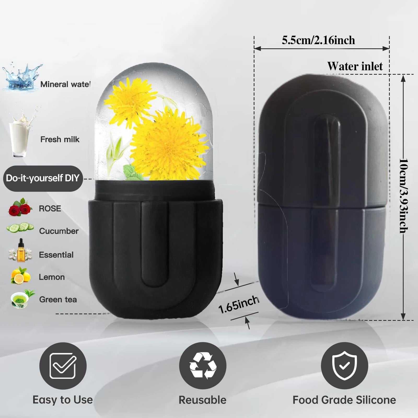 Silicone Ice Roller for Face Beauty Skin Care Tools Face Lifting Contouring Facial Massager Reusable Ice Cube Trays