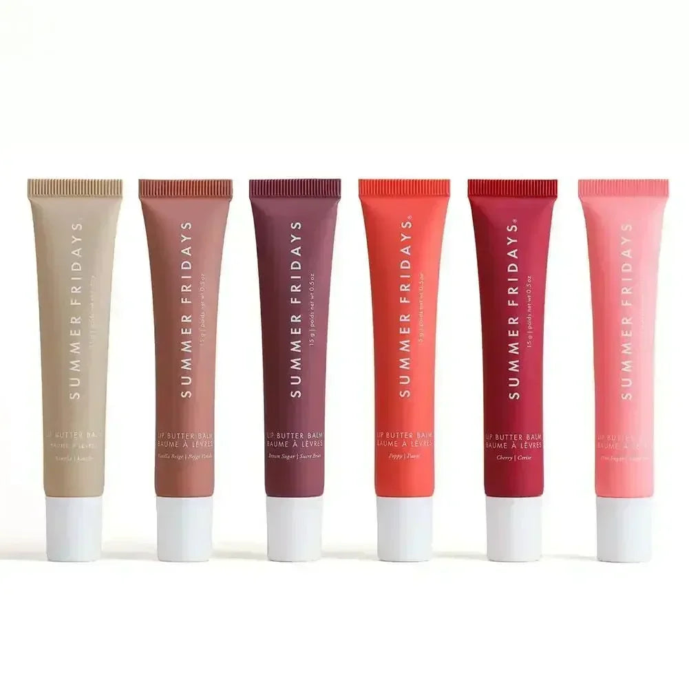 Summer Friday's Vanilla Beige Lip Balm Moisturizing Transparent Lipstick Set Smooth Soft Tube Mirror Lip Gloss Lip Blum Makeup