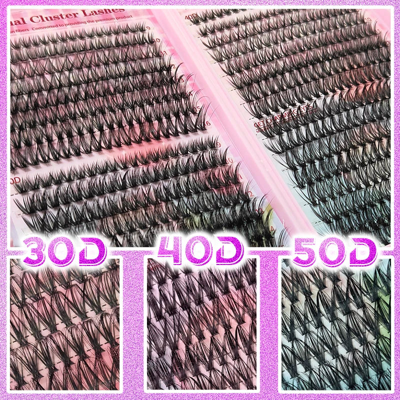 DIY False Eyelash 30D40D50D Mixed Individual Lash Clusters (you can choose single lash or lash with applicators) 9-16mm Mixed