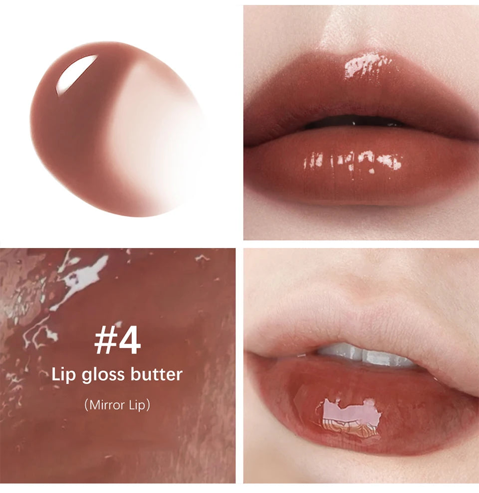 8ml Butter Non-stick Cup Gloss Lip Gloss Moisturizing Mirror Lip Gloss Lasting Color Lip glaze Dye Lip Liquid Makeup For Women