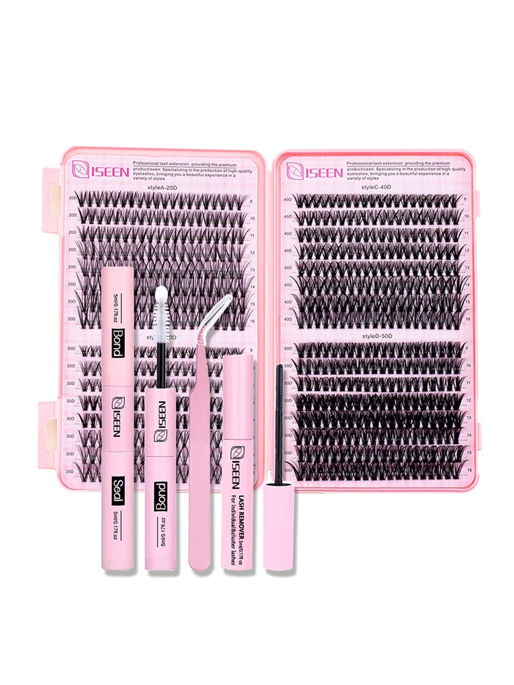 Individual Lashes Cluster C Curl Mix Lash Clusters 3D Wispy DIY Eyelash Extension Resuable Natural Lashes Eyelash Book