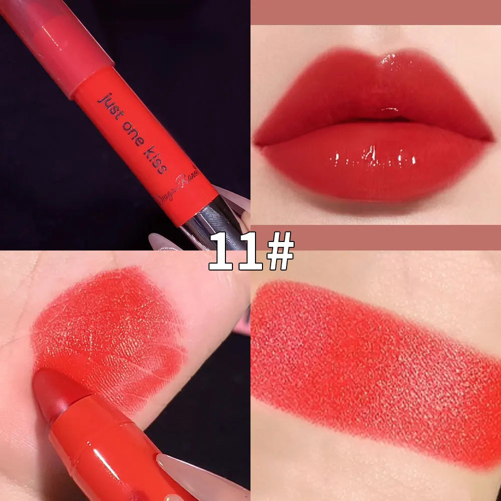 Bright Lipstick Easy to Color Lipstick Color Moisturizing Lip Gloss Easy to Color Lip Glaze Rotating Bright Lipstick Pen Lip Gloss Lipstick European and American Style Nude Brown Red Pink Lipstick Masquerade Lipstick Pen Lip