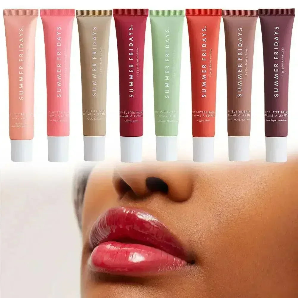 Summer Friday's Vanilla Beige Lip Balm Moisturizing Transparent Lipstick Set Smooth Soft Tube Mirror Lip Gloss Lip Blum Makeup