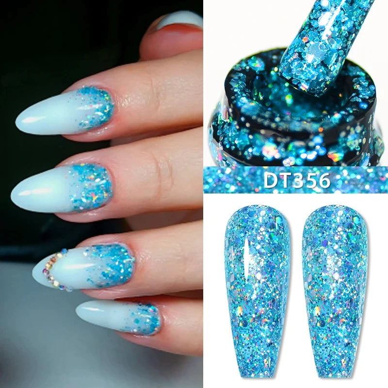 7ml Thermal Gel Nail Polish 3 Layers Temperature Color Changing Gel Winter Grey Semi Permanent Soak Off Nails Art UV Gel Varnish