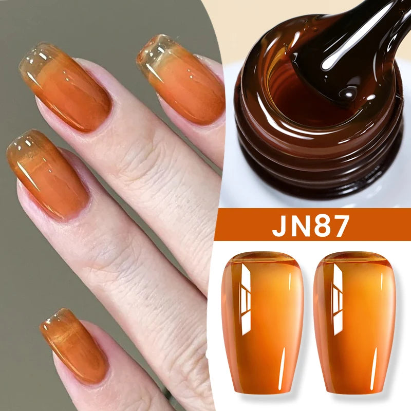 BORN PRETTY 10ml Jelly Nude Gel Nail Polish 50 Colors Semi Transparent Nail Art Nail Supplies Soak off UV LED Nails Gel Varnish
