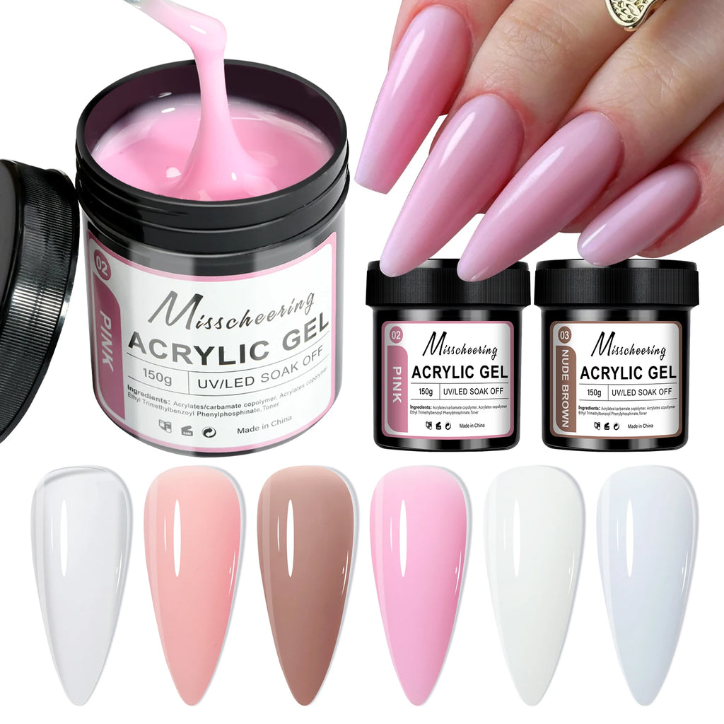 1Jar 150g Poly Nail Gel UV LED Cured Builder Nail Gel Acrylic Crystal Nail Extension Gel For Nails DIY At Home Salon