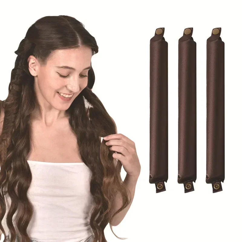 Heatless Hair Curler Curling Rod Headband No Heat Hair Rollers Satin Lazy Curls Soft Curlers Sleeping Flexi Rods Styling Tools