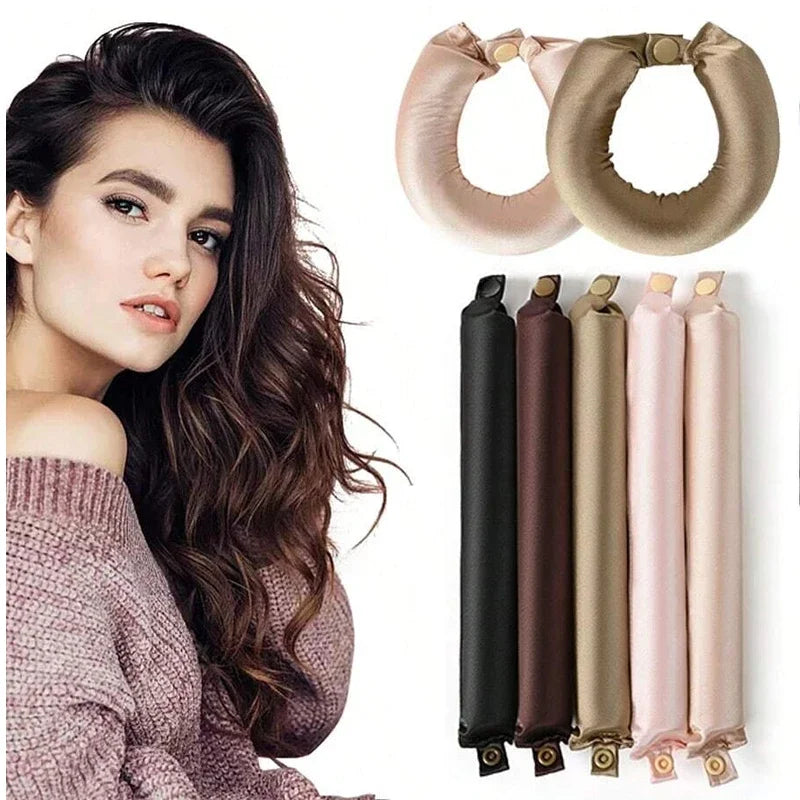 Heatless Hair Curler Curling Rod Headband No Heat Hair Rollers Satin Lazy Curls Soft Curlers Sleeping Flexi Rods Styling Tools