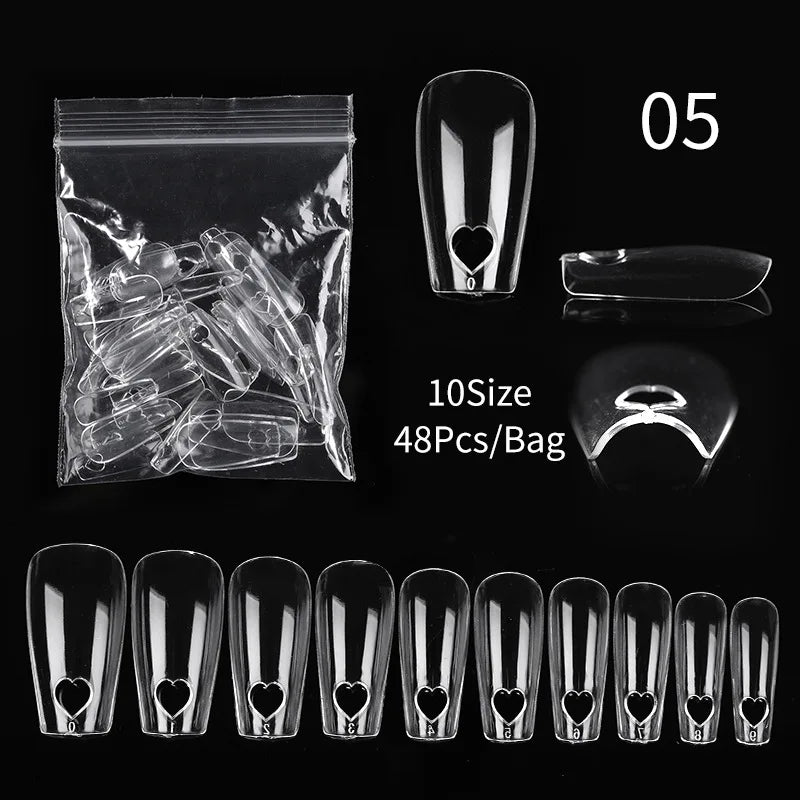 Extension False Nails Art Tips Acrylic Fake Finger Gel Polish Mold Sculpted Full Cover Press on Nails Manicures Accessories Tool